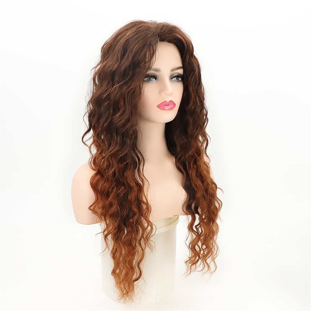 parrucche sintetiche lunghe ricci per le donne parrucca di repalcement dei capelli dell'onda sciolta rosa bianca riccioli soffici parrucca del partito quotidiano parrucca ondulata lunga parrucche del del 2025 a $23.99 –P13