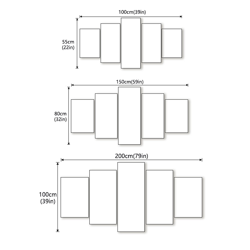 5 panneaux toile imprimée tableau déco art mural affiches/image  nuit pont paysage urbain horizon décoration de la maison décor toile roulée sans cadre sans cadre non étiré de 2026 ? $23.99 –P1