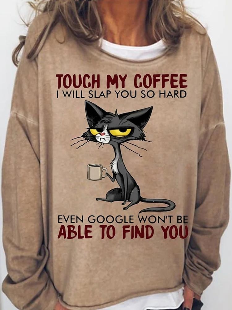 dámská oversized mikina pulovr ze směsi bavlny cat street casual basic top s kulatým výstřihem a dlouhým rukávem mikroelastický pad & zimní comfrt prodyšná měkká tkanina 2025 - $6.99 –P8