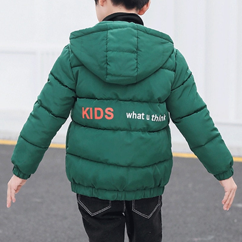 Pojkar 3D Slät Kappa Långärmad Höst Vinter Aktiv Häftig Polyester Barn 4-13 år Dagligen Semester Normal 2025 - $34.99 –P10