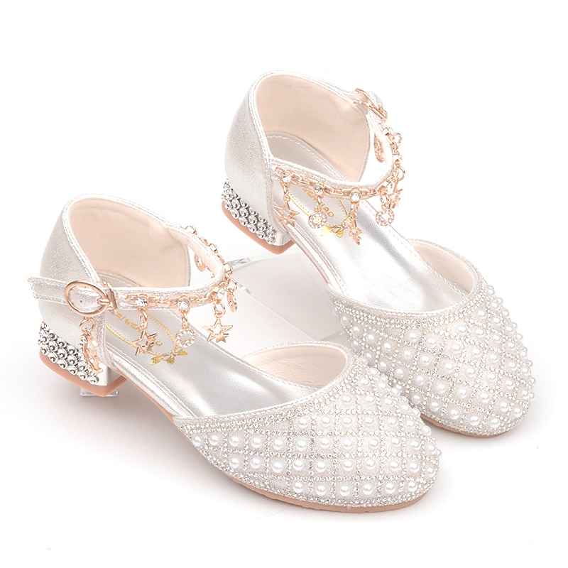 Girls' Heels Daily Glitters Dress Shoes Heel Leather PU Portable Breathability Non-slipping Princess Shoes Big Kids(7years +) Little Kids(4-7ys) School Wedding Party Walking Shoes Dancing Pearl 2025 - $54.99 –P7