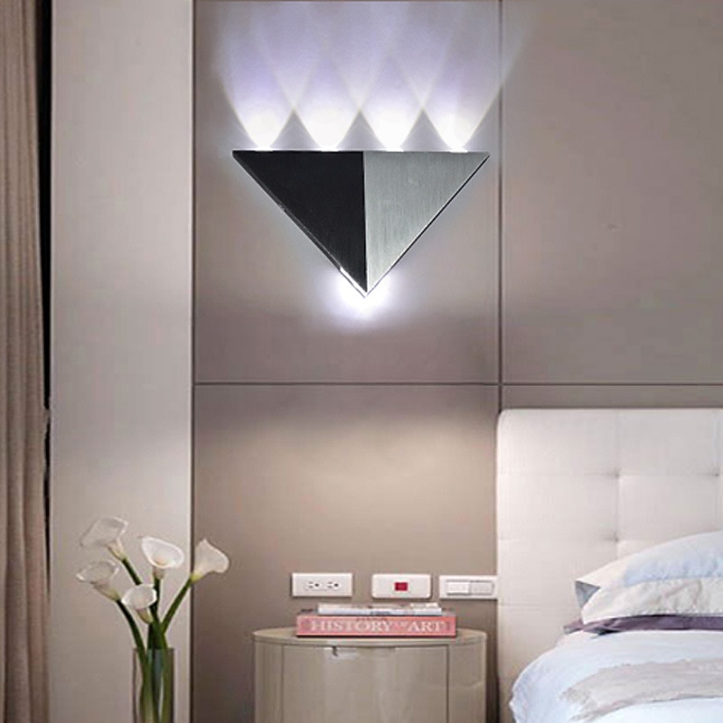 led luzes de parede internas triângulo sala de estar quarto luz de parede de alumínio ip44 85-265v de 2026 por $76.99 –P15