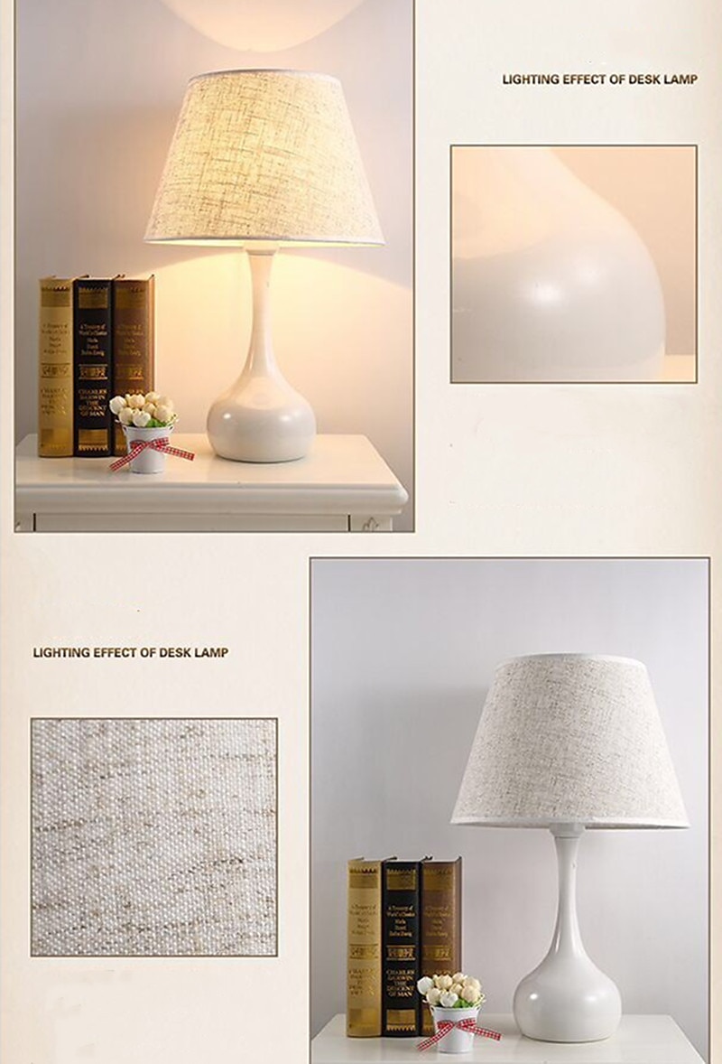 Bedside Table Lamp Desk Lamps for Bedroom, Minimalist Fabric Desk Lamp,Bedside Lamp Bedroom Warm Hotel Study Table Lamp 2025 - $182.99 –P9