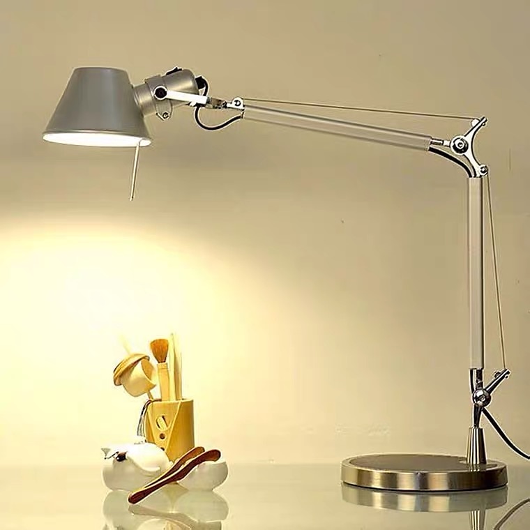 Swing Arm Table lamp LED Silver Table lamp for Desktop Aluminium E27 Flexible Adjustable Eye Care Study Office Table lamp 2025 - $237.29 –P9