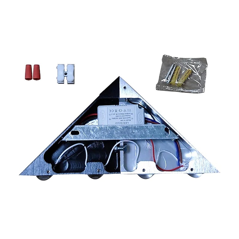 led luzes de parede internas triângulo sala de estar quarto luz de parede de alumínio ip44 85-265v de 2026 por $76.99 –P14