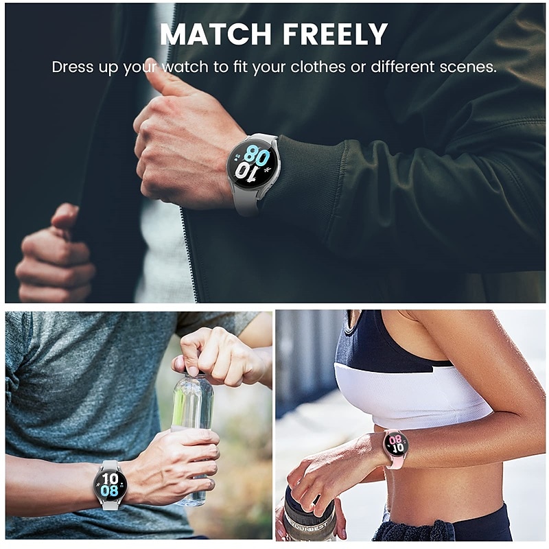 2025年 3パック スクリーンプロテクター付き時計ケース と互換性があります Samsung Galaxy Watch 5 40mm / Watch 5 44mm / ウォッチ440mm / 時計444mm 傷つきにくい 頑丈 バンパーフルカバー 強化ガラス / ハードPC 腕時計 カバー  コレクション – $13.99 –P9