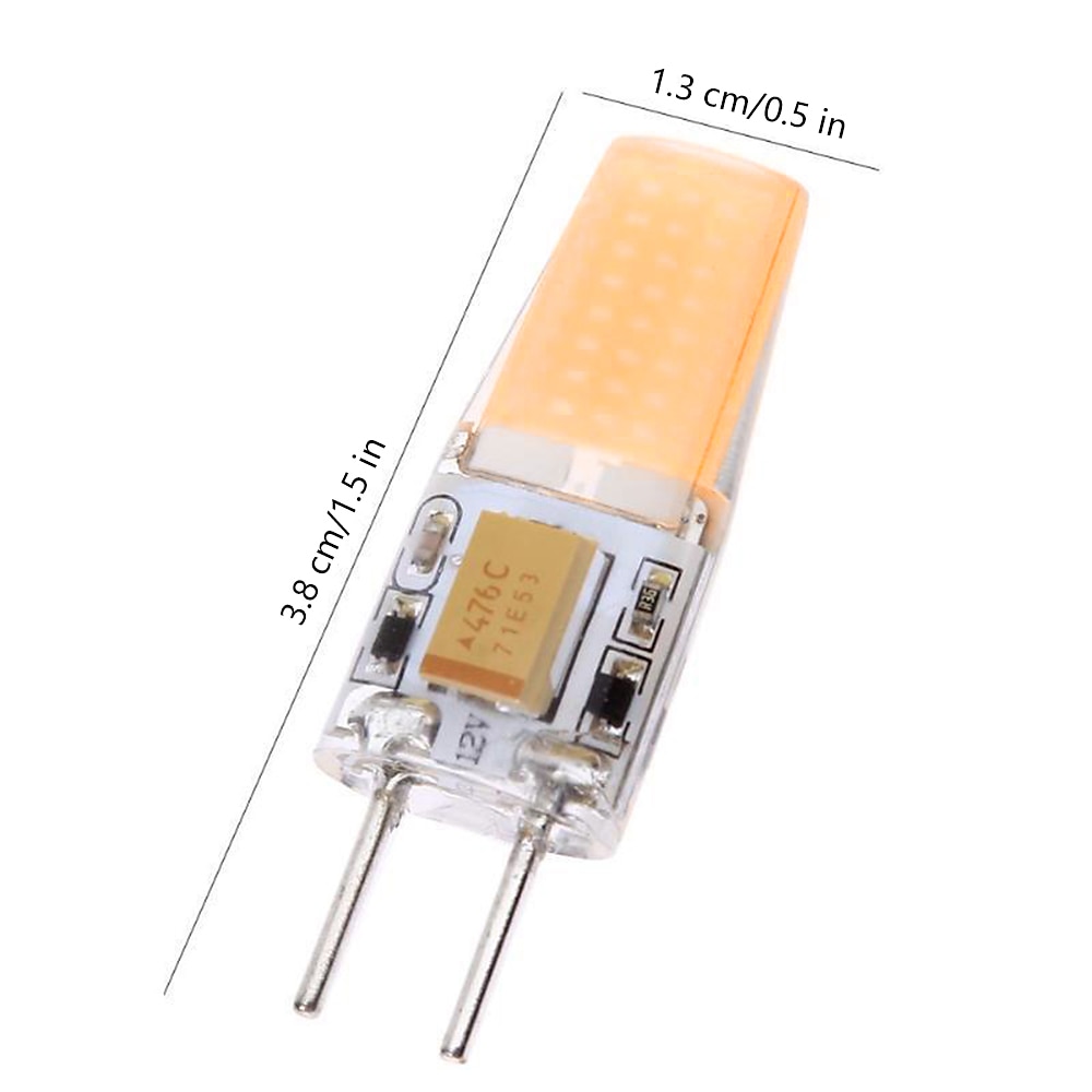 2025年 ledバイピンライト 10個 gy6.35 5w ledキャンドルライト ledコーンライト 500 lm コブビーズ 温白色 白ac/dc 12v クリスタルシャンデリア光源 省エネで環境に優しい電球  コレクション – $40.99 –P4