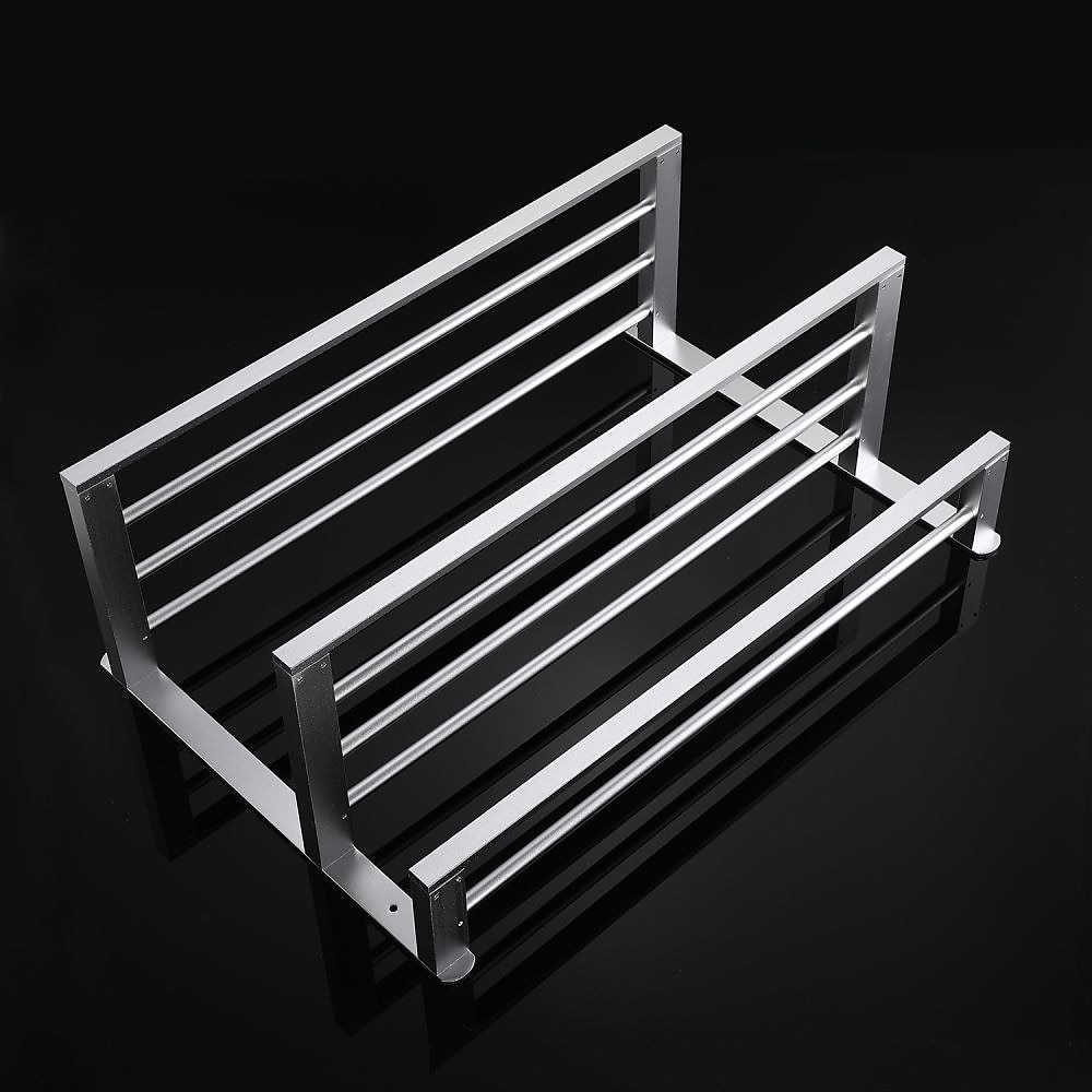 portasciugamani in alluminio per bagno, portasciugamani da parete a 3 strati porta asciugamani da bagno 60 cm (nero/argento/grigio canna di fucile) del 2025 a $84.99 –P8