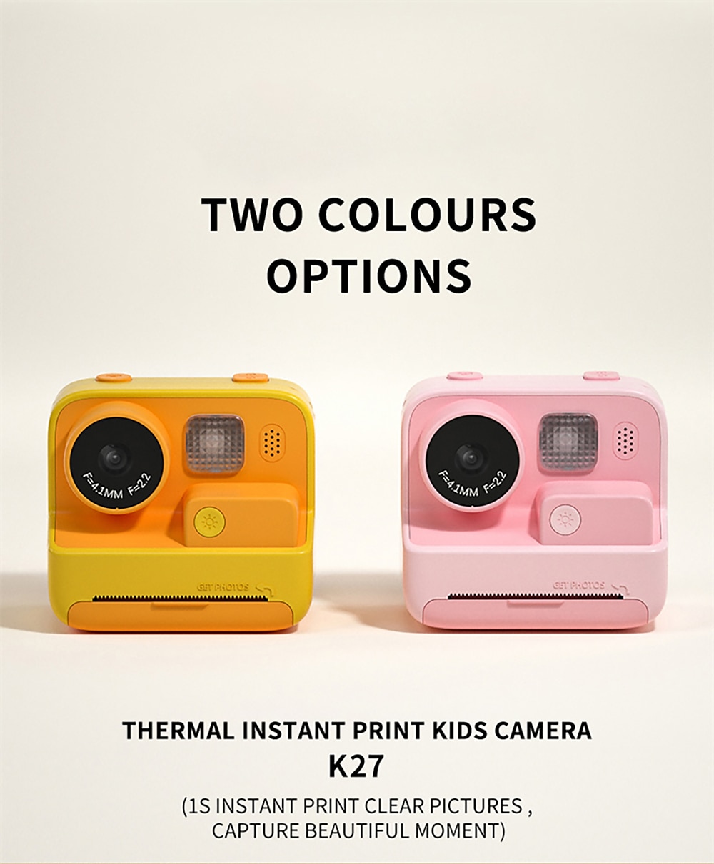 Instant Print Camera Thermische Afdruk Camera 1080P HD Digitale Camera Met 3 Rollen Afdrukpapier Video Foto Speelgoed Jongens Meisjes Valentijnsdag Cadeau 2026 - $92.99 –P2