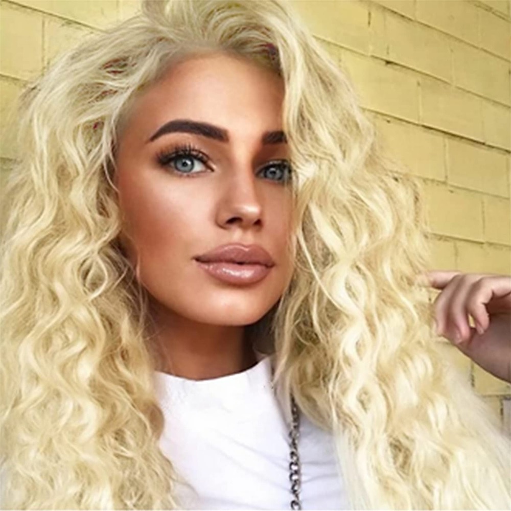 parrucche sintetiche lunghe ricci per le donne parrucca di repalcement dei capelli dell'onda sciolta rosa bianca riccioli soffici parrucca del partito quotidiano parrucca ondulata lunga parrucche del del 2025 a $23.99 –P7