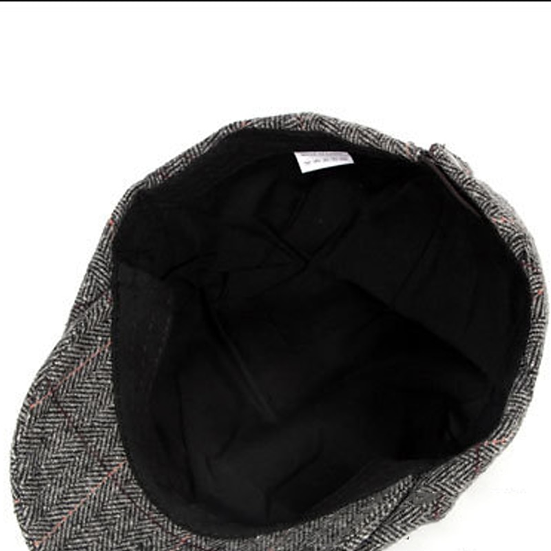 Herr Platt mössa Tweed Keps Svart Kaffe Bomull Pärlor Splitsa Enkel Elegant och modernt Retro Gata Vardag Helgen Rand Bärbar Komfort Mode 2025 - $14.99 –P7