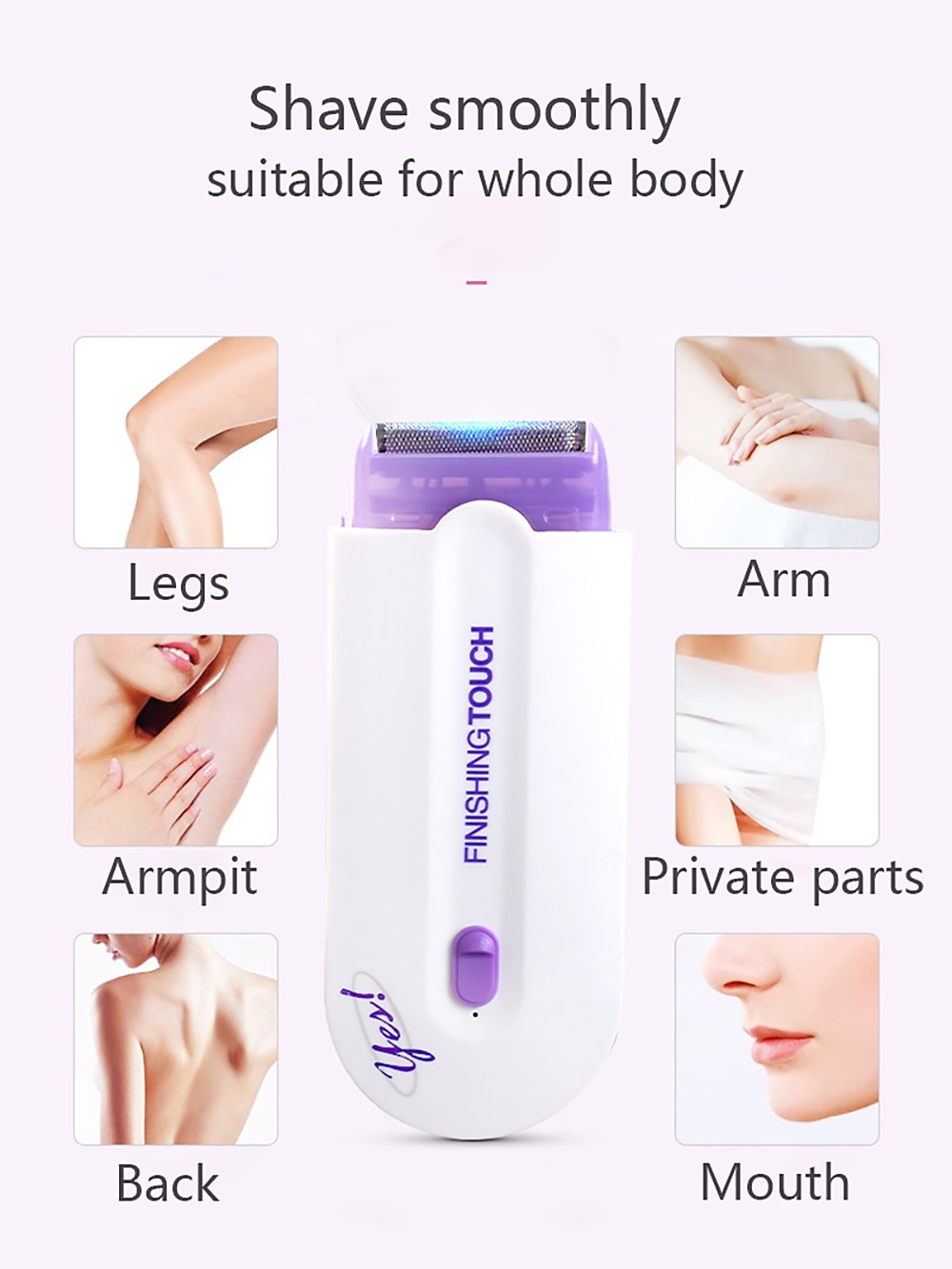 Professional Painless Hair Removal Kit Laser Touch Epilator USB Rechargeable Women Body Face Leg Bikini Hand Shaver Hair Remover 2024 - AED 42.11 –P8