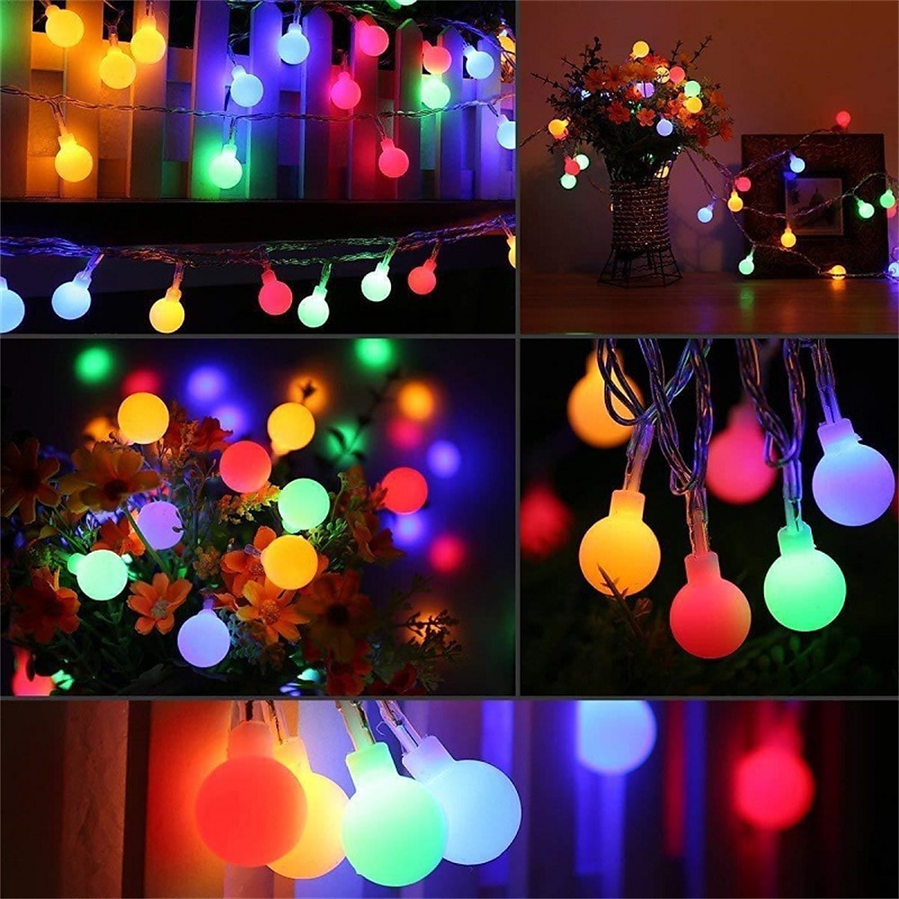 Mini Globe String Lights Solar LED Fairy String Lights Waterproof 12M 7M 6.5M 8 Modes Lighting Outdoor Garden Decoration Light Christmas Tree Hanging Lights Balcony Yard Wedding Party Holiday Decor 2025 - $8.99 –P13