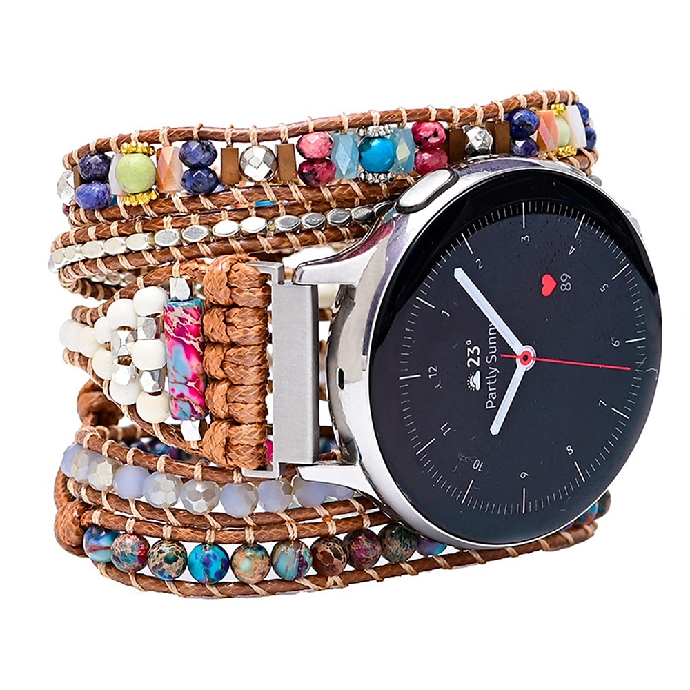 Watch Band for Samsung Galaxy Watch 5 40/44mm Watch 4 Classic 42/46mm Watch 4 40/44mm Watch 3 45mm Watch 46mm Fabric Replacement  Strap Handmade Multilayer Braided Jewelry Bracelet Wristband 2025 - $29.99 –P4