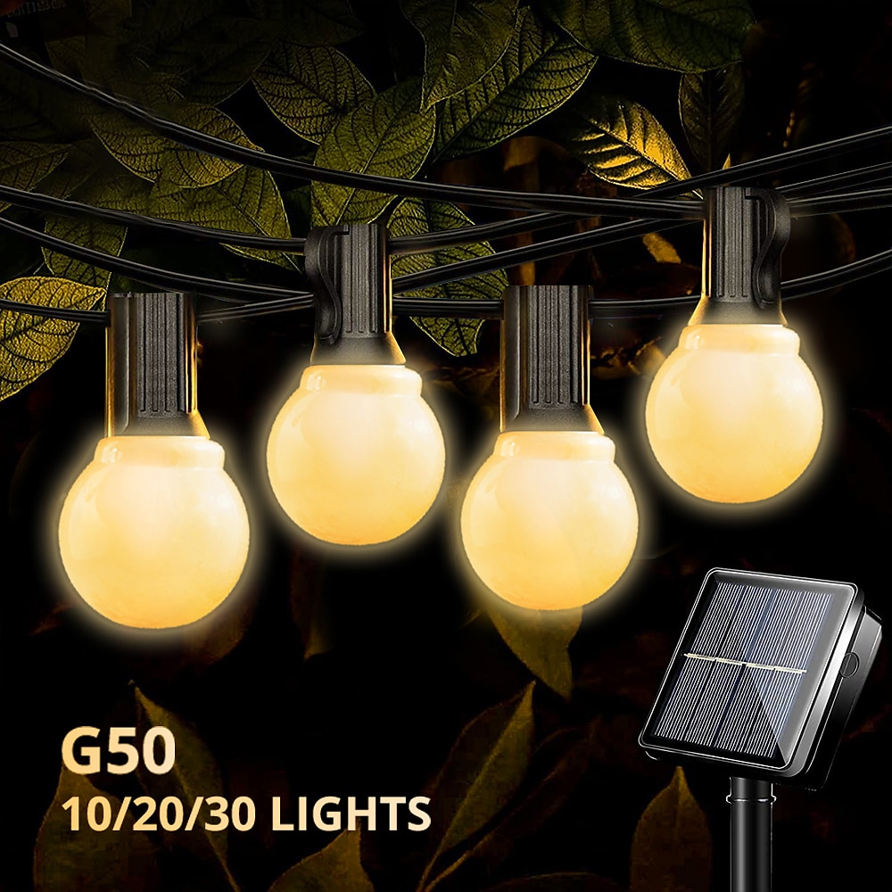 2025年 グローブソーラーストリングライト led g50 電球 ip65 防水屋外ガーランドガーデンライト家庭用屋内ガーデンホリデー照明  コレクション – $73.99 –P1