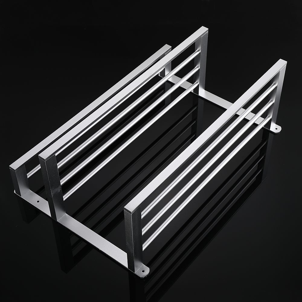 portasciugamani in alluminio per bagno, portasciugamani da parete a 3 strati porta asciugamani da bagno 60 cm (nero/argento/grigio canna di fucile) del 2025 a $84.99 –P14