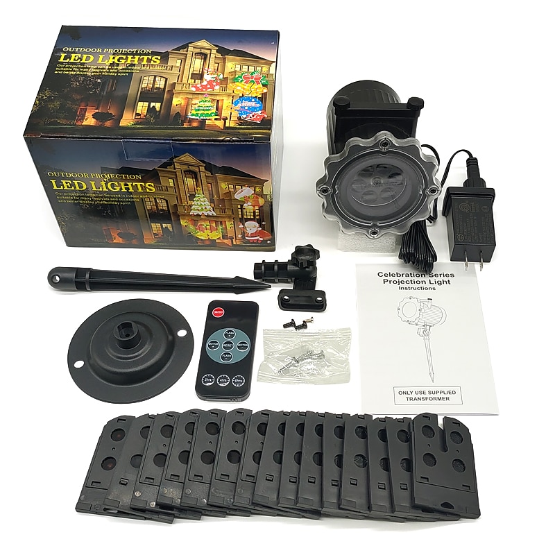 Christmas Projector Waterproof Remote Control 16 Patterns High-definition Projection Effects Indoor and Outdoor Festival Garden Decorative Lights Low Voltage Safety 2025 - $32.99 –P18