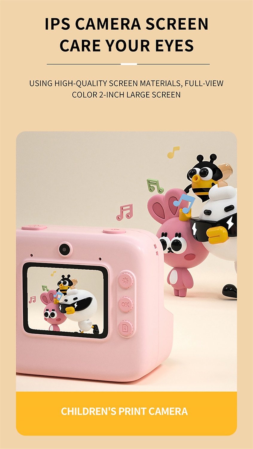 Instant Print Camera Thermische Afdruk Camera 1080P HD Digitale Camera Met 3 Rollen Afdrukpapier Video Foto Speelgoed Jongens Meisjes Valentijnsdag Cadeau 2026 - $92.99 –P9