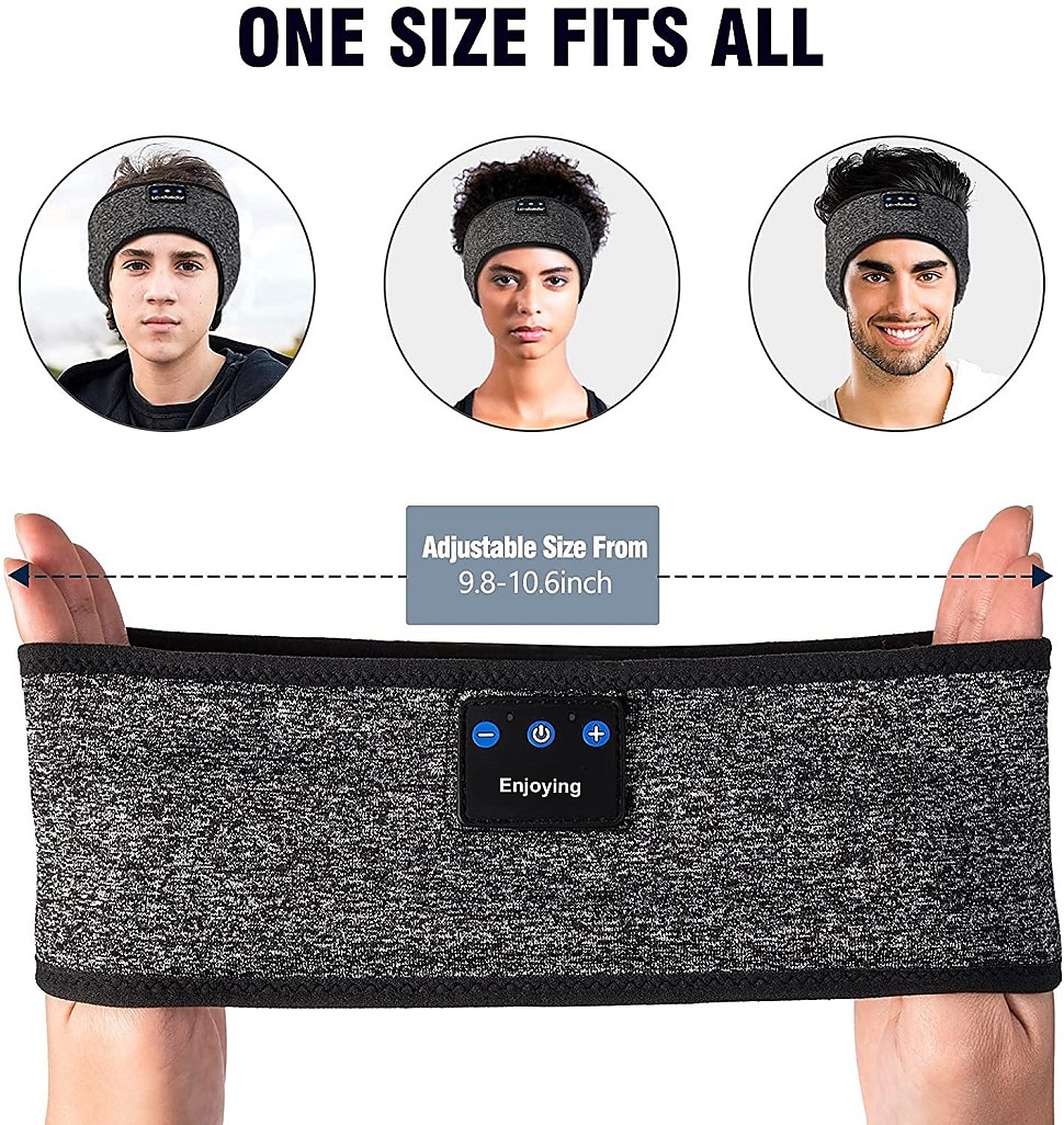 Sleep Headphones Bluetooth Headband Wireless Music Eye Mask Thin Stereo Speakers Mic Handsfree Music Earbuds for Side Sleepers Running Insomnia Travel Yoga Sleeping Band 2025 - $23.99 –P4