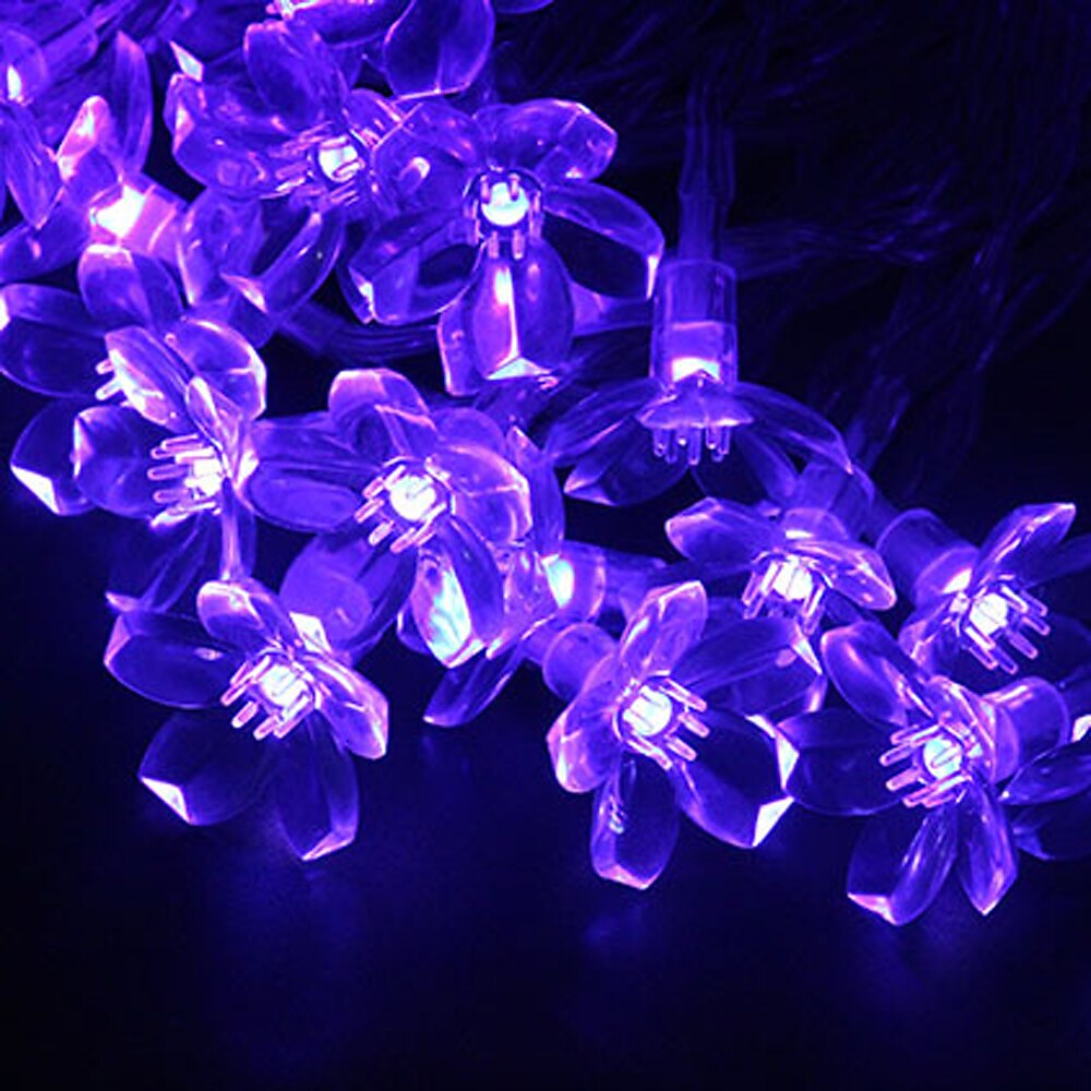 Cherry Blossom String Lights Flower Lights 10M 60Leds 16 Color Full-color Switching Remote Control Christmas Light String Romantic Cherry Silicone Lamp Holiday 2025 - $20.99 –P9