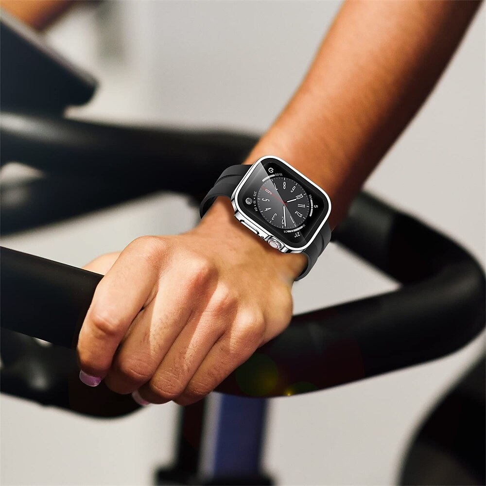 Etui na zegarek z osłoną ekranu Kompatybilny z Apple Watch Ultra 49mm / Series 8 7 41mm 45mm / Series 6 5 4 SE 40mm 44mm Odporne na zarysowania dookoła ochronny Odporny na wstrząsy Szkło hartowane 2025 - $10.99 -P4