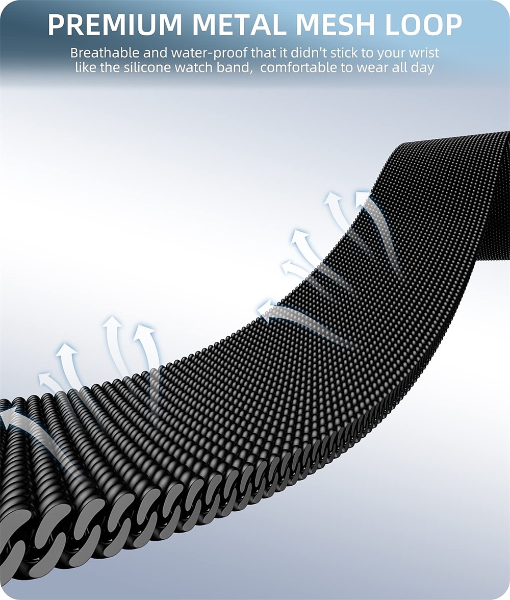 Ремешок для часов для Samsung Watch 7/6/5/4 40/44mm, Galaxy Watch 5 Pro 45mm, Galaxy Watch 4/6 Classic 42/46/43/47mm, Watch 3, Active 2, Gear S2 Нержавеющая сталь Замена Ремень 20mm Миланский ремешок 2026 - $14.99 –P12