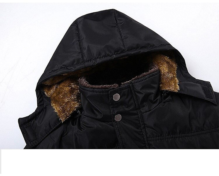 Men's Winter Coat Winter Jacket Puffer Jacket Quilted Jacket Camping & Hiking Warm Winter Solid Color Bright Black Black Puffer Jacket 2025 - $48.99 –P13