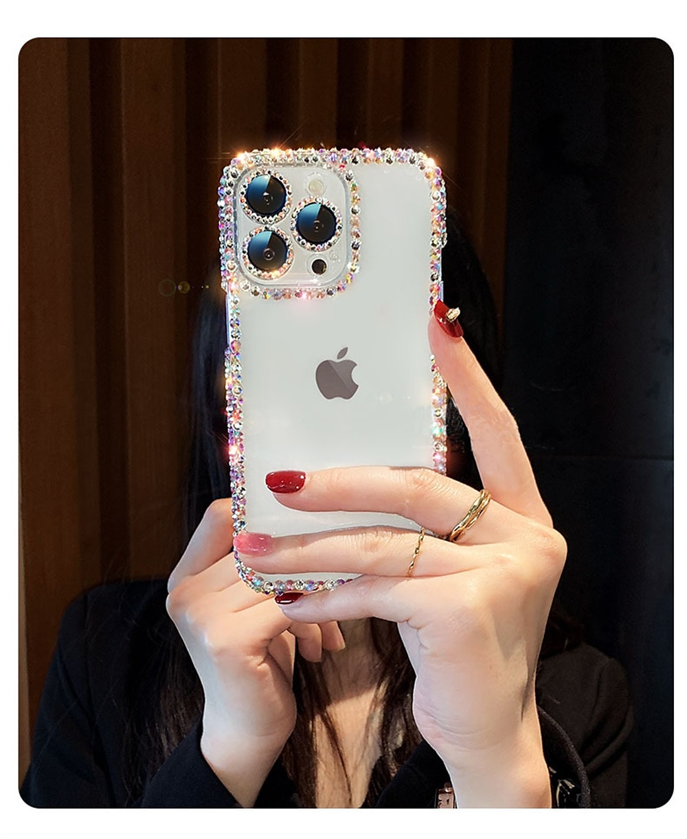 telefon Maska Pentru iPhone 15 14 Pro Max Plus iPhone 16e iPhone 13 12 11 Pro Max Crystal Clear Neîngălbenește Anti Șoc Ștras Gel de Siliciu Silicon 2025 - $13.99 –P2