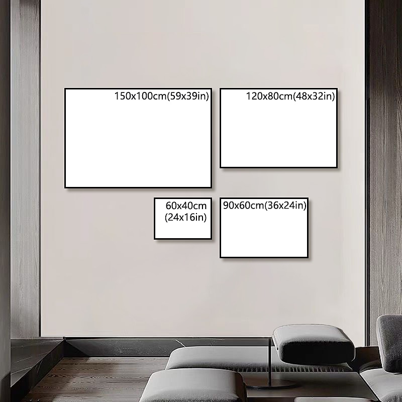 Oil Painting Hand Painted Horizontal Abstract Classic Modern Rolled Canvas (No Frame) 2025 - $53.99 –P1