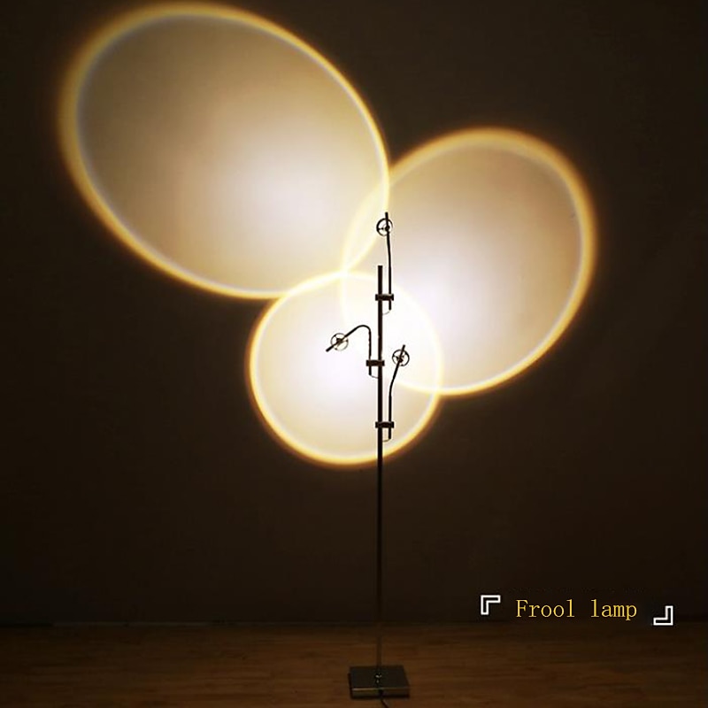 led vloerlamp minimalistisch creatief led licht en schaduw vloerlamp woonkamer banklamp italiaanse kunst projectie zonsondergang designer vloerlamp 2025 - $273.79 –P8