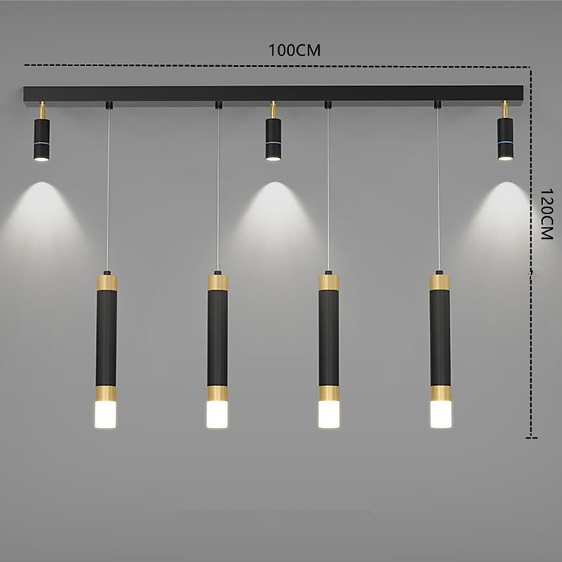 Luminária suspensa Luminárias ajustáveis com holofotes, candelabro de 5 luzes e 7 luzes de acrílico Decoração do quarto Lâmpada do teto Sala de jantar, Sala de estar, Bar, Iluminação pendente da de 2025 por $229.99 –P8