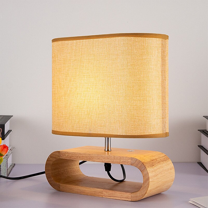 candeeiro de mesa de cabeceira de quarto candeeiro de mesa de estudo de madeira nórdica interior de 2025 por $156.99 –P3