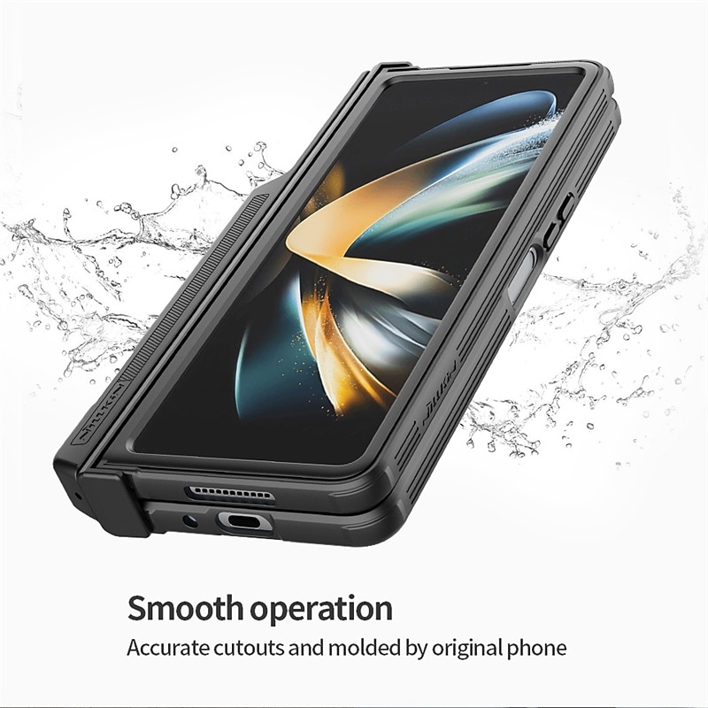 телефон Кейс для Назначение SSamsung Galaxy Z Fold 4 Кейс на заднюю панель Держатель для карандашей Защитная пленка для объектива камеры Откидная подножка ТПУ 2025 - $38.99 –P10