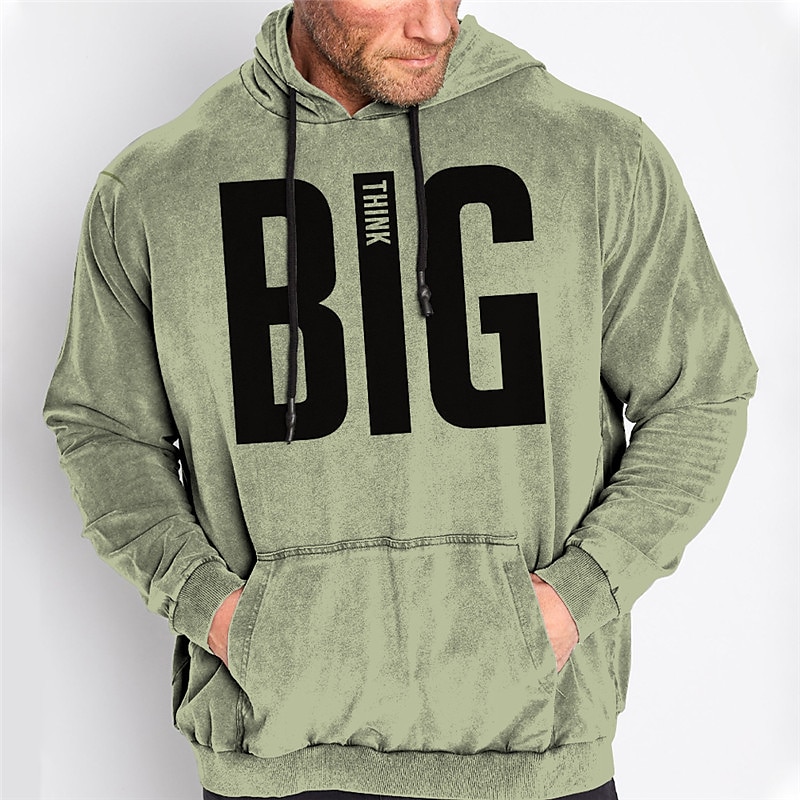 Homens Tamanho Grande Pulôver Moletom Com Capuz Grande e Alto Impressão 3D Com Capuz Bolsos Manga Longa Primavera & Outono Moda Roupa de rua Básico Confortável Trabalho Roupa Diária Blusas de 2025 por $28.99 –P2