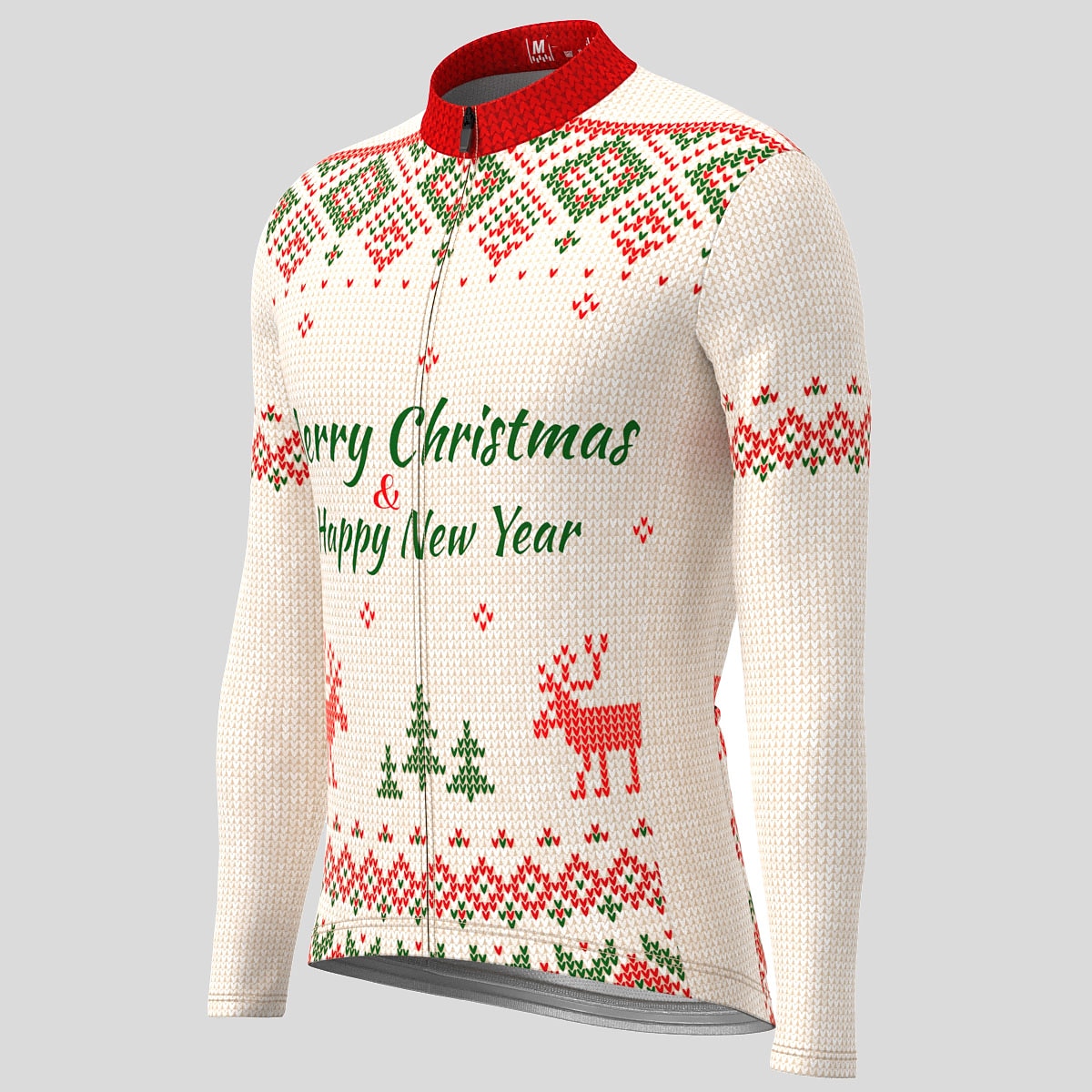 herrcykeltröja långärmad cykeltröja med 3 bakfickor ful jul rolig jul mountainbike mtb landsvägscykel cykling andas snabbtorkande fukttransporterande reflexremsor svart 2025 - $34.99 –P6