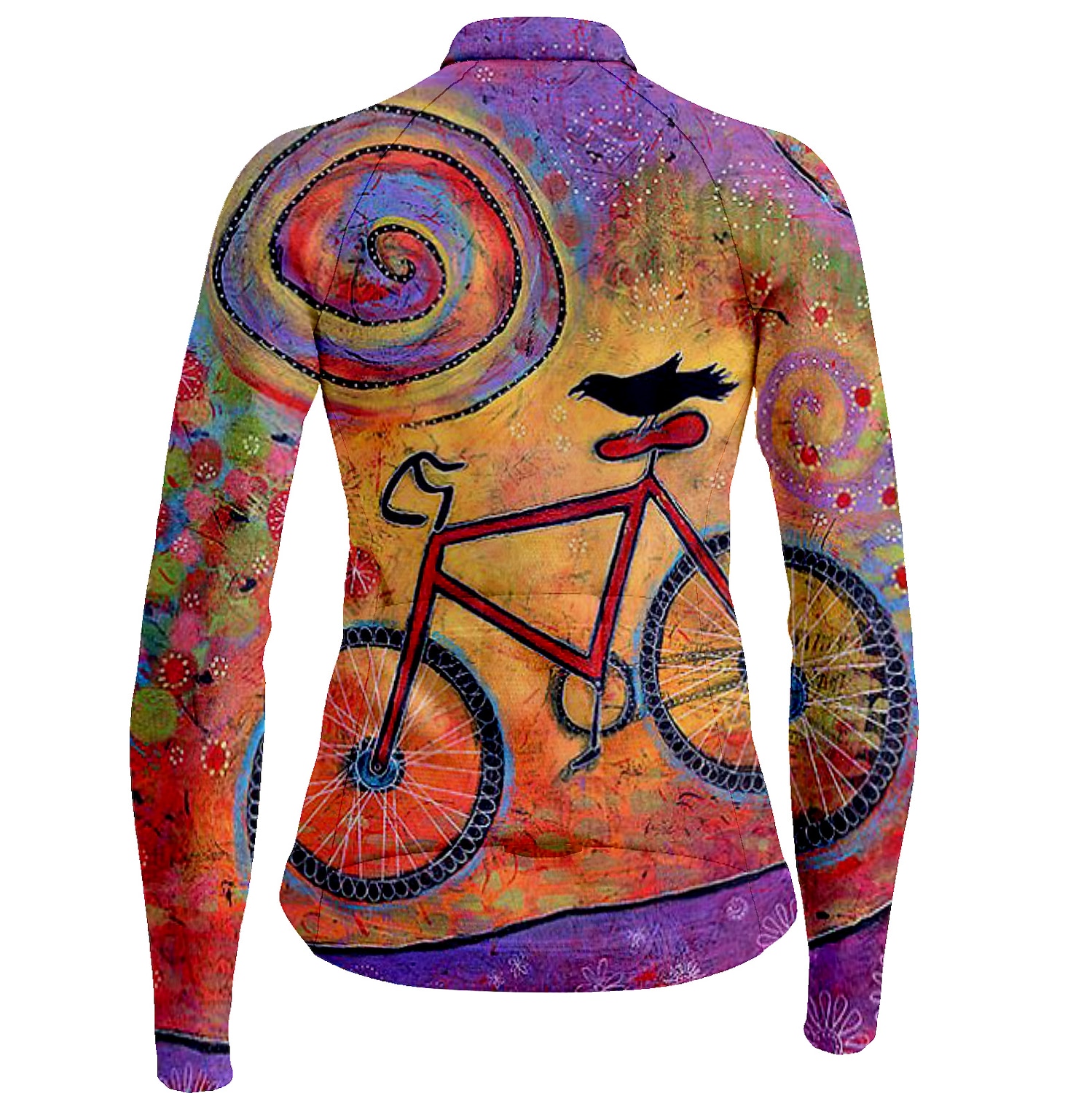 Damen Radtrikot Hund Lustig Langarm Fahhrad Trikot Oberteil mit 3 Gesäßtaschen Mountainbike MTB Straßenradsport Schnelltrocknend Reflektierende Streifen Rückentasche Feuchtigkeitsableitend Sport Wei 2026 - $34.99 –P3