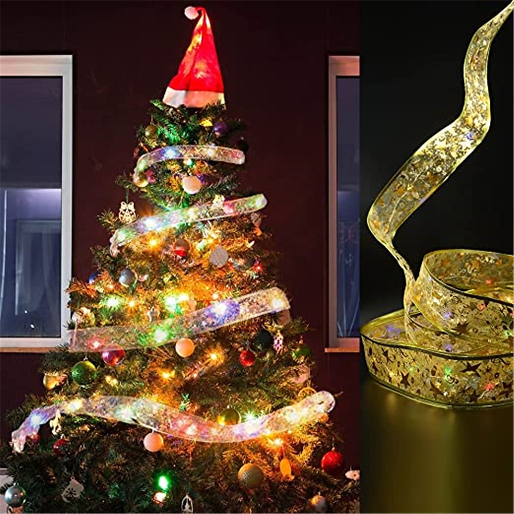 4 متر 5 متر 10 متر زينة عيد الميلاد LED الشريط أضواء الجنية شجرة الكريسماس الحلي للمنزل لتقوم بها بنفسك الأقواس ضوء سلسلة نافيداد السنة الجديدة 2025 - $14.99 –P10