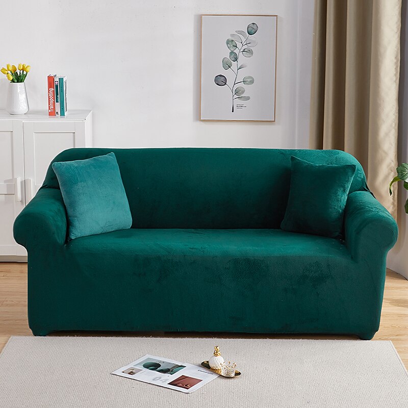 capa de sofá elástica espessa de pelúcia elástica sofá secional poltrona loveseat 4 ou 3 lugares em forma de l cinza macio durável lavável de 2025 por $51.99 –P16