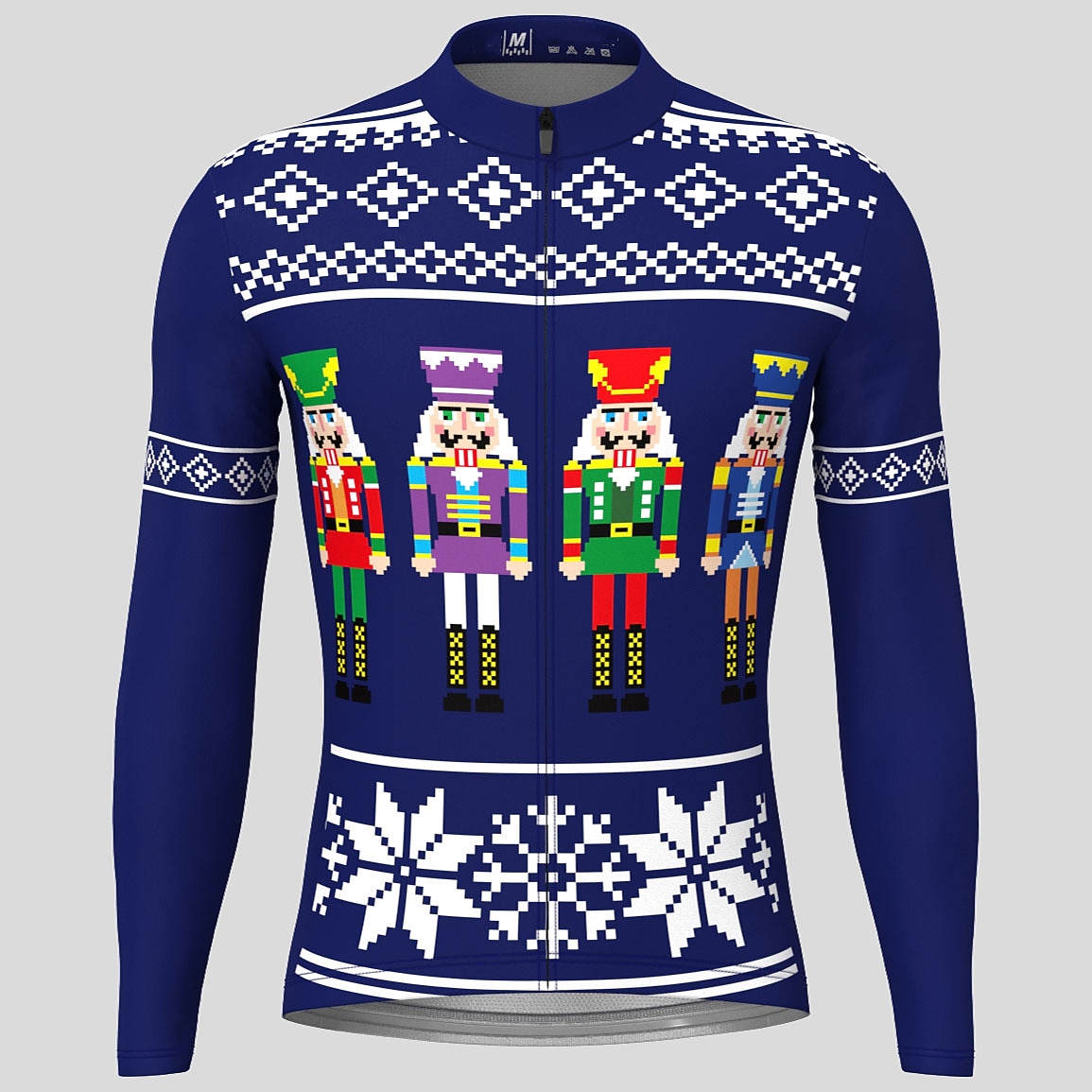 herrcykeltröja långärmad cykeltröja med 3 bakfickor ful jul rolig jul mountainbike mtb landsvägscykel cykling andas snabbtorkande fukttransporterande reflexremsor svart 2025 - $34.99 –P11