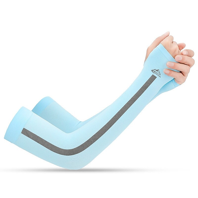Mangas de braço de refrigeração de proteção solar UV Escudo da tampa do braço de compressão braço aquecedores Armwarmers Anti-Escorregar UPF50+ Resistente Raios Ultravioleta Náilon Chinês Elastano de 2025 por $5.49 –P2