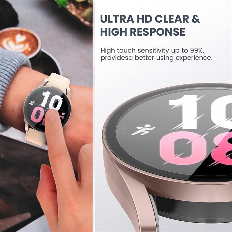 2025年 3パック スクリーンプロテクター付き時計ケース と互換性があります Samsung Galaxy Watch 5 40mm / Watch 5 44mm / ウォッチ440mm / 時計444mm 傷つきにくい 頑丈 バンパーフルカバー 強化ガラス / ハードPC 腕時計 カバー  コレクション – $13.99 –P6
