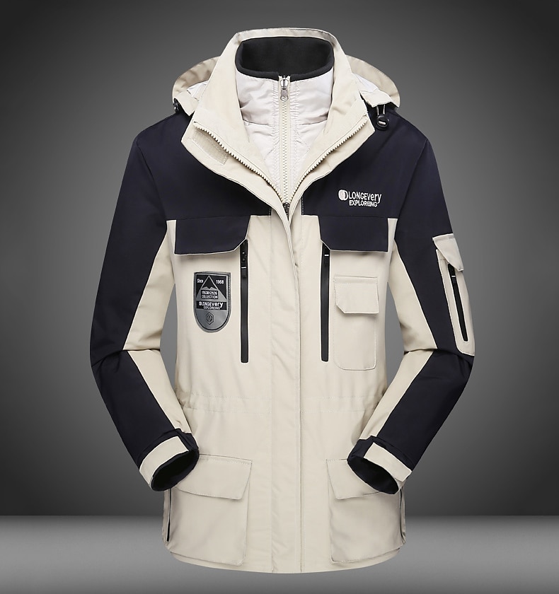 piumino da donna escursionismo giacche 3-in-1 giacca da sci inverno esterno termico caldo impermeabile antivento leggero giacca invernale capispalla soprabito campeggio caccia pesca rosa bianco sporco arancione del 2025 a $94.99 –P8