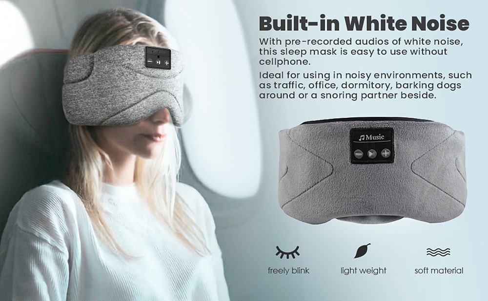 Sleep Headphones Bluetooth 5.2 Breathable Soft Eye Mask 24 White Noise Music Sleeping Headphones Sleep Mask Earbuds for Side Sleepers Workout Running Insomnia Travel Yoga 2025 - $25.99 –P6