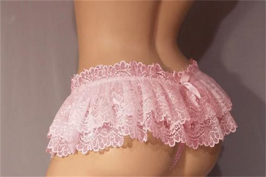 Lady Sexy Lace Pleated Lotus Leaf Lace Lovely Temptation Thong Pants Home Outfits 2025 - $10.99 –P1