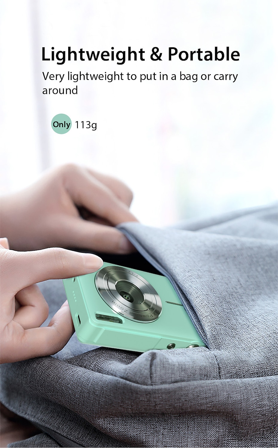 Digital Camera 1080P 44MP Vlogging Camera with LCD Screen 16X Zoom Compact Portable Mini Rechargeable Camera Gifts for Students Teens Adults Girls Boys 2025 - $75.99 –P16