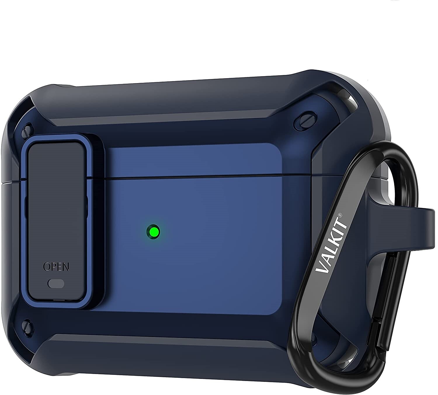 כיסוי נרתיק airpods pro לגברים עם מנעול, כיסוי מגן צבאי מסדרת airpod pro גוף מלא עם מחזיק מפתחות נרתיק מגן עמיד בפני זעזועים ל-airpod 3/2/1 pro 2025 - $13.99 –P3
