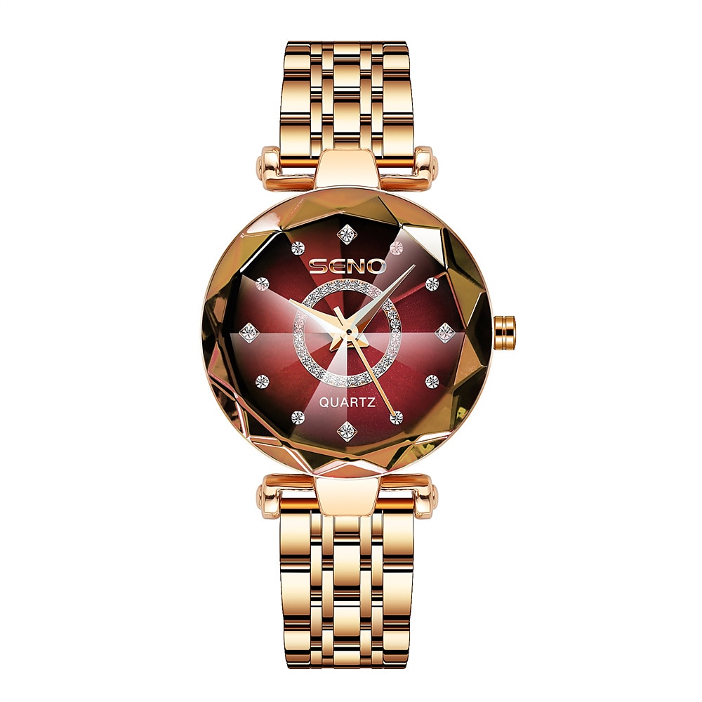 Dam Kvartsklockor Diamant Vattentät Legering Klocka 2025 - $23.99 –P5