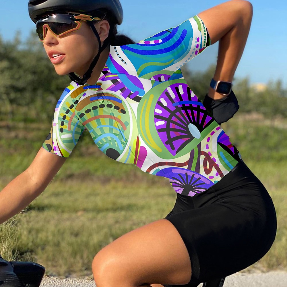 Mulheres Camisa para Ciclismo Manga Curta Moto Camisa / Roupas Para Esporte Blusas com 3 bolsos traseiros Ciclismo de Montanha Ciclismo de Estrada Respirável Secagem Rápida Pavio Humido Tiras de 2025 por $28.99 –P8