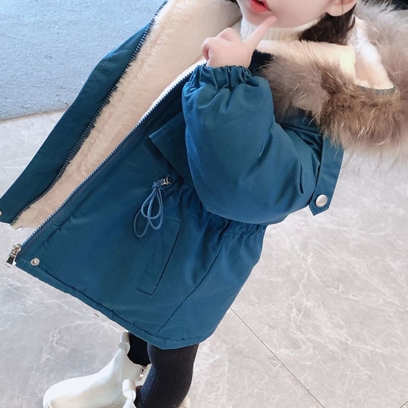 2025年 幼児 女の子 パーカー 純色 ファッション アウトドア コットン コート アウターウェア 3～7歳 秋 ブラック ピンク ブルー  コレクション – $39.99 –P7
