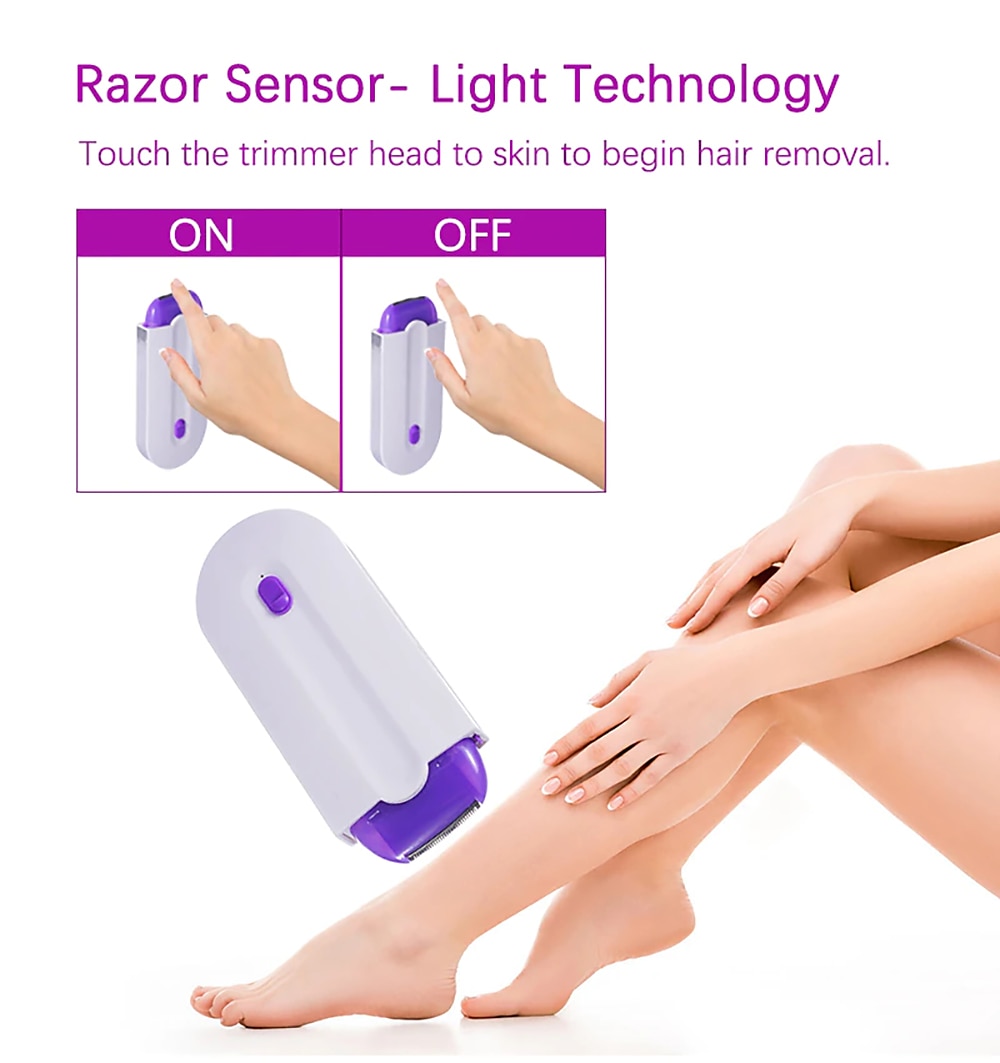 Professional Painless Hair Removal Kit Laser Touch Epilator USB Rechargeable Women Body Face Leg Bikini Hand Shaver Hair Remover 2024 - AED 42.11 –P3